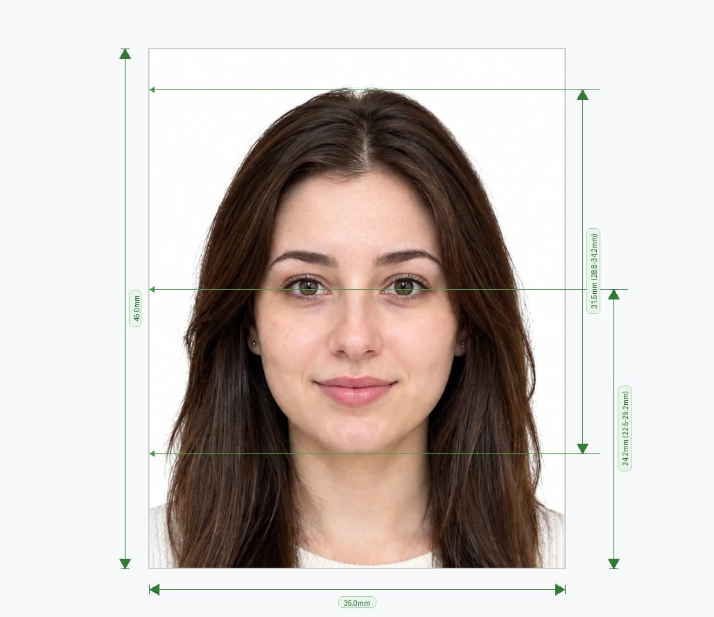 Official UK Passport Size Photo Sample